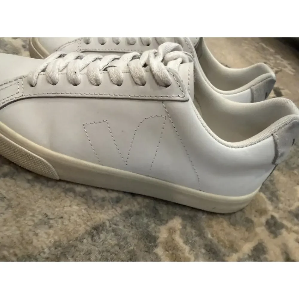 VEJA Low Esplar Leather Lace-Up Sneakers | White Great Condition Size 5 EUR 36 - Picture 9 of 16